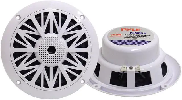 Alt view image 2 of 3 - PYLE PLMR52 Pyle Marine 5.25â€ 2-Way Speakers (White)