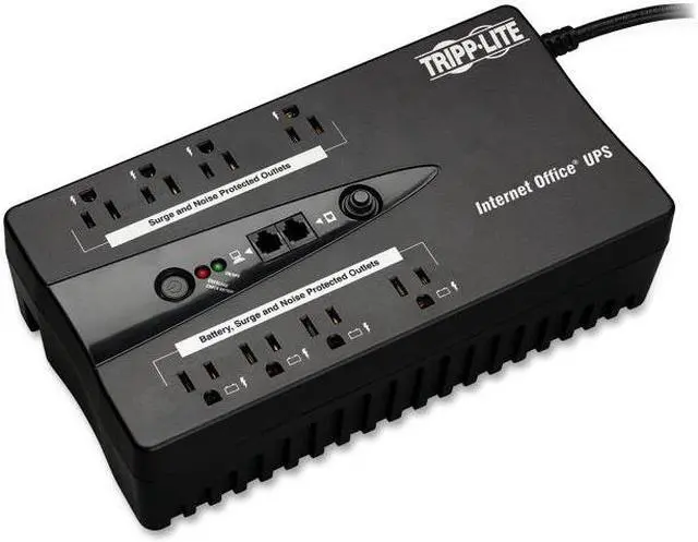 Alt view image 2 of 15 - Tripp Lite Ups 550Va 300W Desktop Battery Back Up Compact 120V Usb Rj11 Pc 50/60Hz