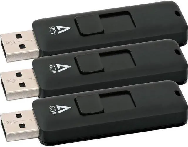 Alt view image 10 of 11 - 3PK 4GB FLASH DRIVE COMBO USB 2.0 BLACK RETRACT CONECT