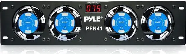 Main image of PylePro PFN41 19 in. Rack Mount Cooling Fan System with Temperature Display