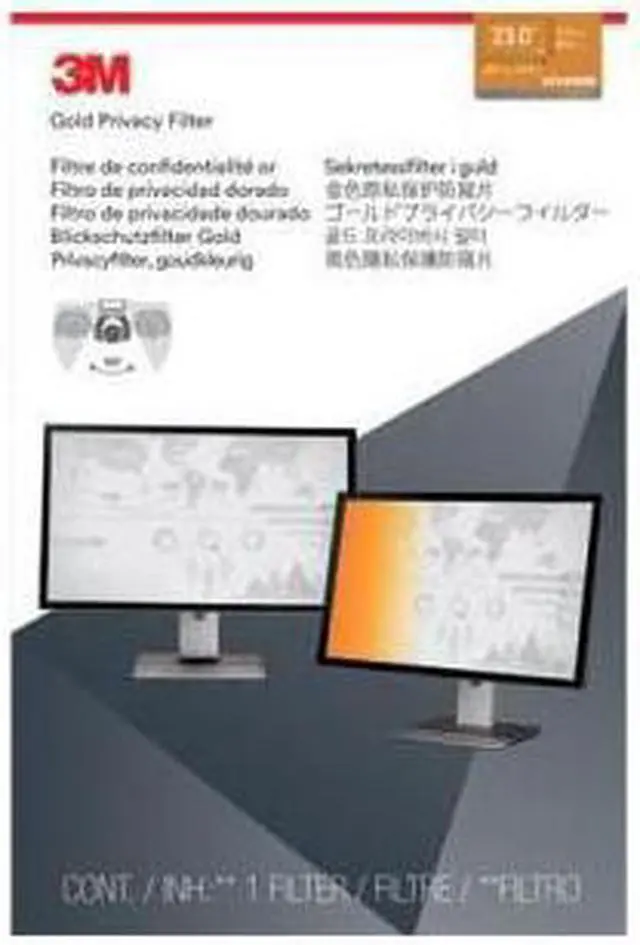 Alt view image 2 of 20 - 3M - OPTICAL SYSTEMS DIVISION GF230W9B GOLD PRIVACY FILTER FOR 23IN WS