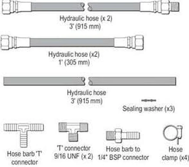 Alt view image 4 of 6 - RAYMARINE VERADO HYDRAULIC HOSE KIT A18127