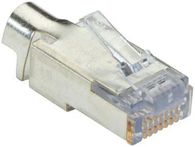 Main image of Black Box C6EZSP-100PAK Black Box Shielded CAT6 EZ-RJ45 Modular Plugs, 100-Pack - 100 Pack - 1 x RJ-45 Male