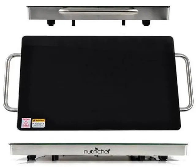 Alt view image 3 of 4 - NUTRICHEF  Nutrichef Electric Warming Tray / Food Warmer with Non-Stick Heat-Resistant Glass Plate
