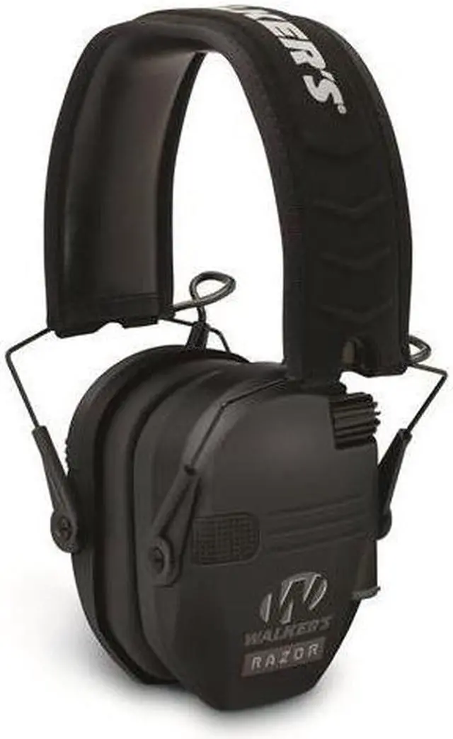 Alt view image 7 of 17 - Walker's Razor Slim Shooter Black Electronic Folding Hearing Protection Earmuffs