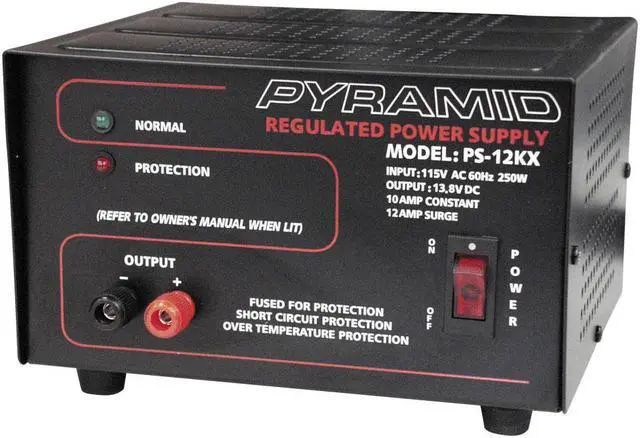 Alt view image 3 of 4 - Pyramid PS12KX 10-amp 13.8-volt Power Supply