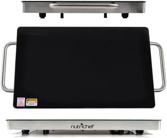 Alt view image 2 of 4 - NUTRICHEF  Nutrichef Electric Warming Tray / Food Warmer with Non-Stick Heat-Resistant Glass Plate