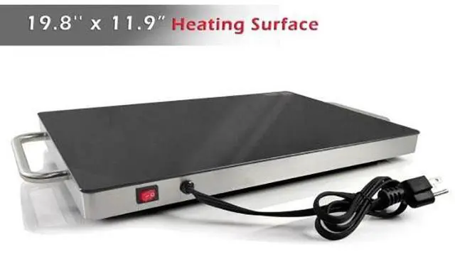 Alt view image 3 of 4 - NUTRICHEF  Nutrichef Electric Warming Tray / Food Warmer with Non-Stick Heat-Resistant Glass Plate