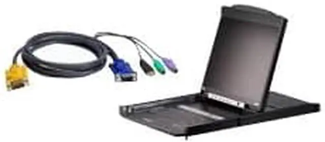 Alt view image 3 of 7 - Aten Cl5808nckit Dual Rail Rackmount Lcd - 8 Computer(s) -