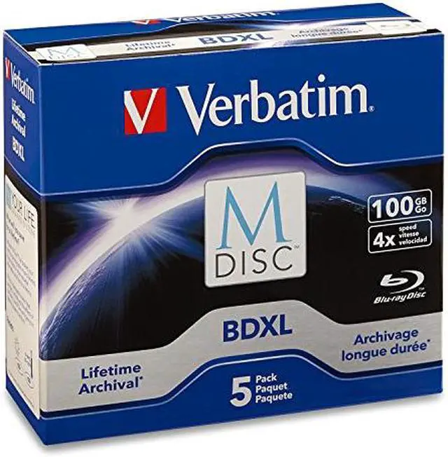 Alt view image 7 of 9 - Verbatim Blu-ray Recordable Media - BD-R XL - 4x - 100 GB - 5 Pack Jewel Case