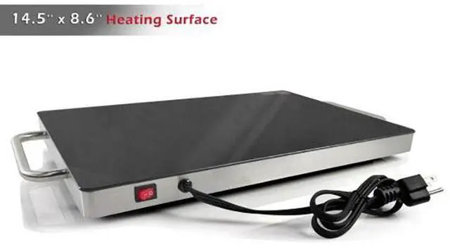 Alt view image 4 of 4 - NUTRICHEF  Nutrichef Electric Warming Tray / Food Warmer with Non-Stick Heat-Resistant Glass Plate