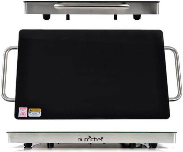 NutriChef Portable 16.5 x 11 Electric Food Warmer Platter Tray