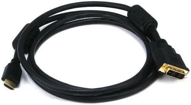 Main image of Monoprice HDMI to DVI Adapter Cable - 6 Feet - Black | High Speed, Video Cable, 28AWG, Ferrite Cores, Compatible with AVCHD / PlayStation 3 and More