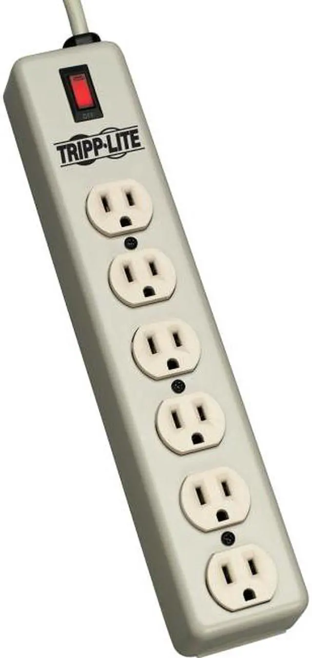 Alt view image 4 of 5 - Tripp Lite Waber Power Strip Metal 5-15R 6 Outlet 5-15P 15' Cord