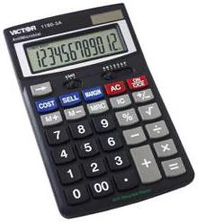 Alt view image 2 of 16 - Victor 1180-3A Antimicrobial Desktop Calculator 12-Digit LCD 11803A