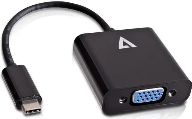 Alt view image 5 of 8 - V7 V7UCVGA-BLK-1N USB-C male to VGA female Adapter Black