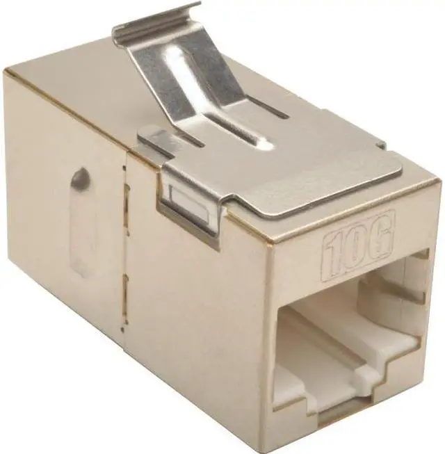 Alt view image 3 of 12 - Tripp Lite Cat6a Straight-Through Modular Shielded In-Line Snap-In Coupler (RJ45 F/F)