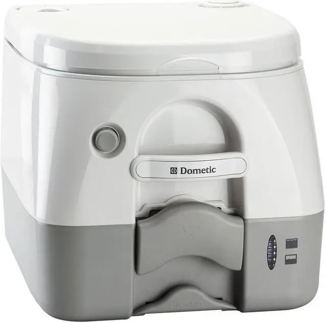 Main image of Dometic - SeaLand 974MSD Portable Toilet 2.6 Gallon - Grey w/Brackets