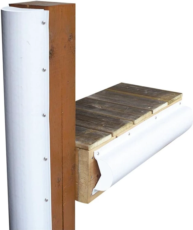 Alt view image 4 of 7 - Dock Edge Piling Bumper - One End Capped - 6' - White