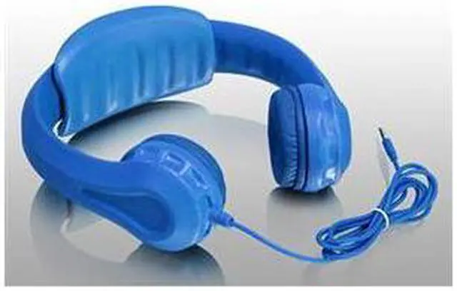 Alt view image 2 of 14 - Aluratek AKH01FB Volume-Limiting Wired Foam Headphones - Blue