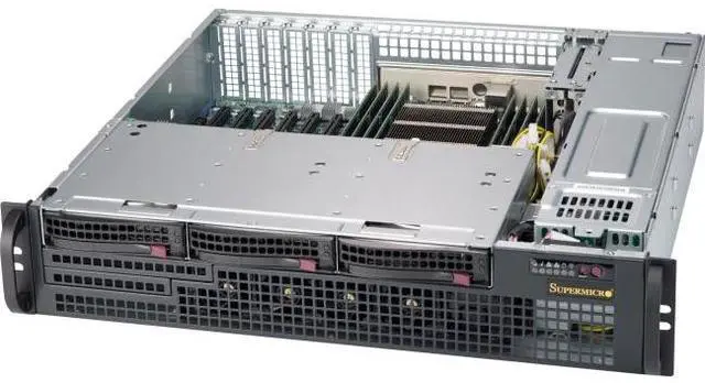 Alt view image 2 of 4 - Supermicro CSE-825MBTQC-R802LPB Sc825Mb 2U Rm Blk 800W Rps Atx Compact Sas3 Lp Cse