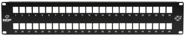 Alt view image 2 of 8 - Black Box GigaStation2 High-Density Multimedia Patch Panel 48-Port 2U