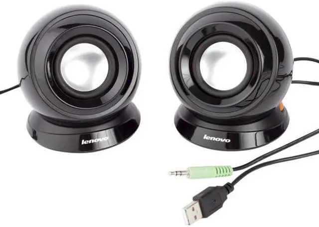 Alt view image 9 of 20 - Lenovo M0520 2.0 Speaker System - 2 W RMS - Black