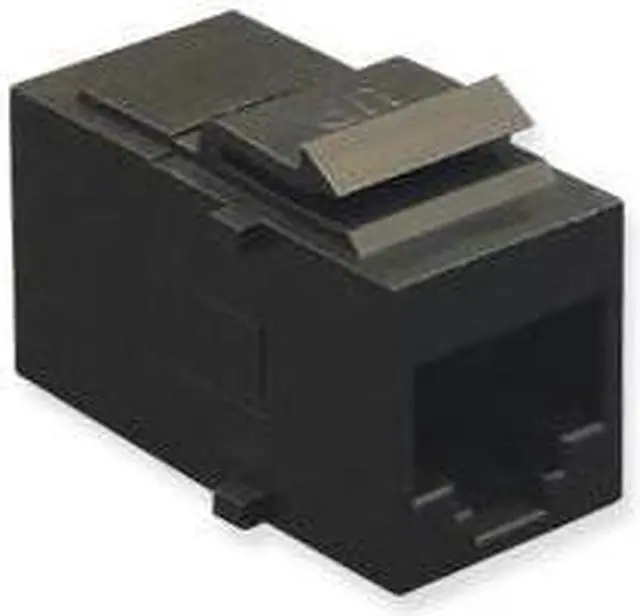Alt view image 4 of 5 - ICC ICC-IC107C5EBK CAT5E Modular Coupler 8P8C BLACK