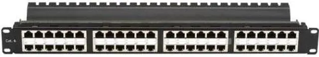 Alt view image 2 of 5 - Black Box JPM806A-HD Box Spacegain Cat5E High-Density Feed-Through Patch Panel, Shielded, 48-Port, 1U - 48 X Rj-45