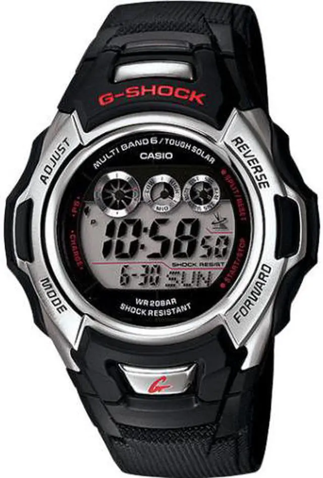 Alt view image 3 of 7 - Men's Casio G-Shock Black Silicone Digital 46 mm Watch GWM500A-1A