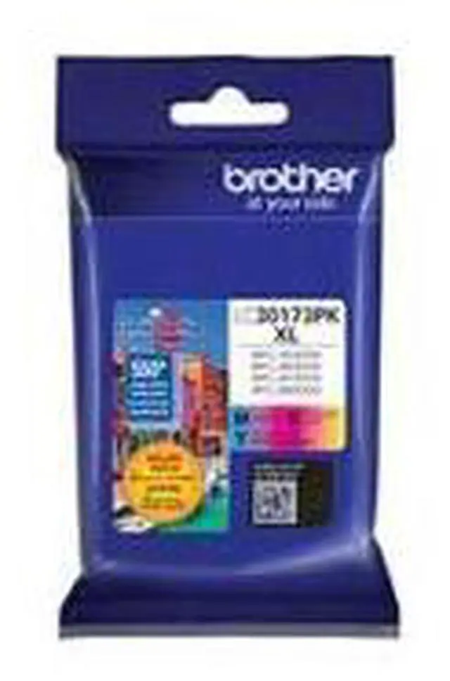 Alt view image 3 of 11 - Brother LC30173PK High Yield Ink Cartridge - Combo Pack - Cyan/Magenta/Yellow