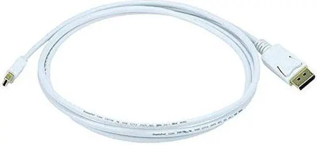 Main image of Monoprice 6ft Gold Plated 32AWG Mini DisplayPort to DisplayPort Cable - White