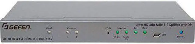 Alt view image 3 of 8 - Gefen Ultra Hd 600 Mhz 1:2 Splitter For Hdmi W/ Hdr