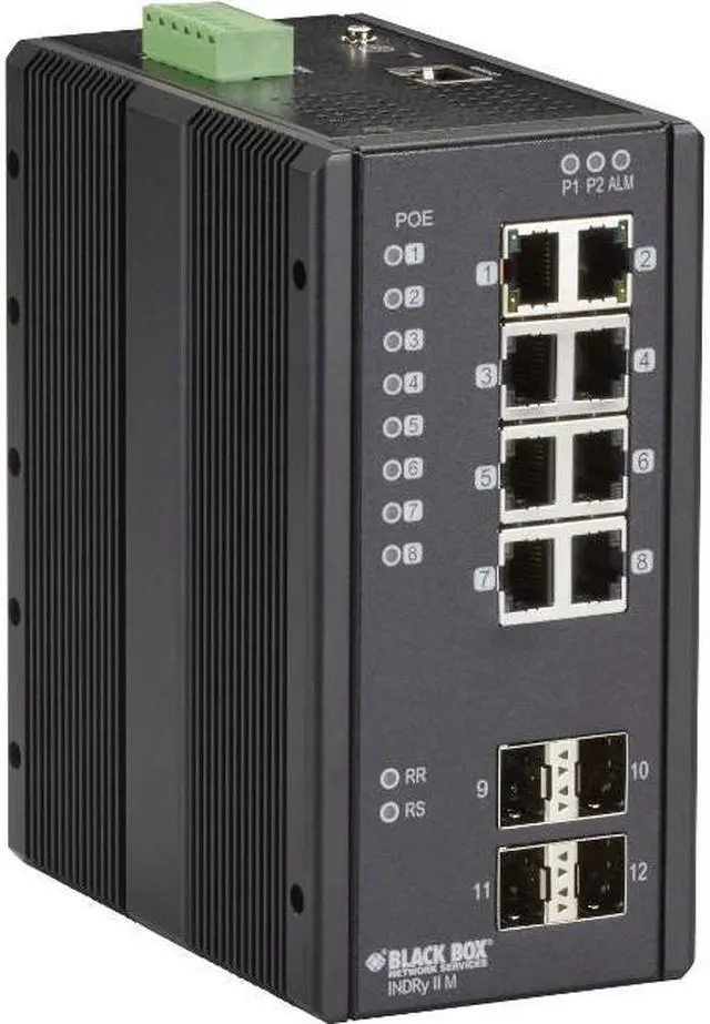 Main image of BLACK BOX LIE1014A GIGABIT ETHERNET (1000-MBPS) EXTREME TEMPERATURE MANAGED POE+ SWITCH - (8) 10/10