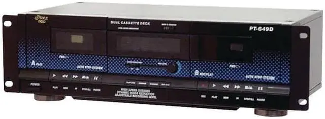 Alt view image 8 of 10 - Pyle Home PT649D Dual Cassette Deck