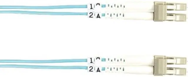 Alt view image 2 of 7 - Black Box FO10G-010M-LCLC Connect OM3 50-Micron Multimode Fiber Optic Patch Cable - OFNR PVC, LC-LC, Aqua, 10-m (32.8-ft.)