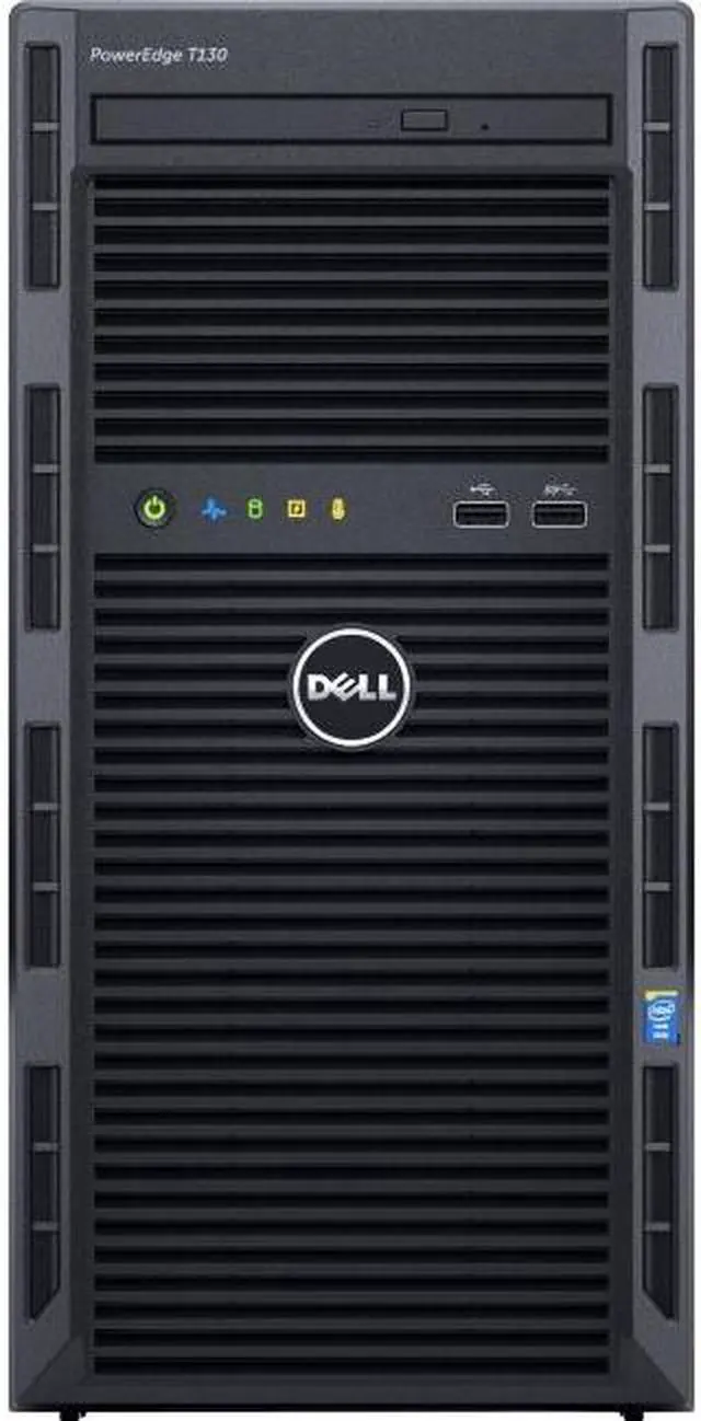 Alt view image 8 of 9 - Dell PowerEdge T130 Mini-tower Server - 1 x Intel Xeon E3-1220 v6 Quad-core (4 Core) 3 GHz - 8 GB Installed DDR4 SDRAM - 1 TB (1 x 1 TB) Serial ATA/600 HDD - Serial ATA, Serial Attached SCSI (SAS) Controller - 290 W
