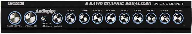 Alt view image 9 of 19 - Audiopipe EQ909X Voltage Display 9 Band Equalizer