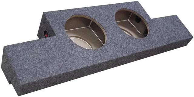 Alt view image 10 of 10 - Qpower QGMC102004 Empty Woofer Enclosure Dual 10" 'T' Shape Crew Cab