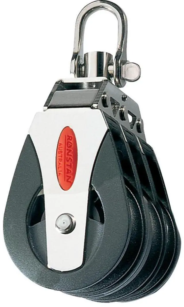 Alt view image 2 of 4 - RONSTAN SERIES 40 BALL BEARING BLOCK- TRIPLE- SWIVEL HEAD