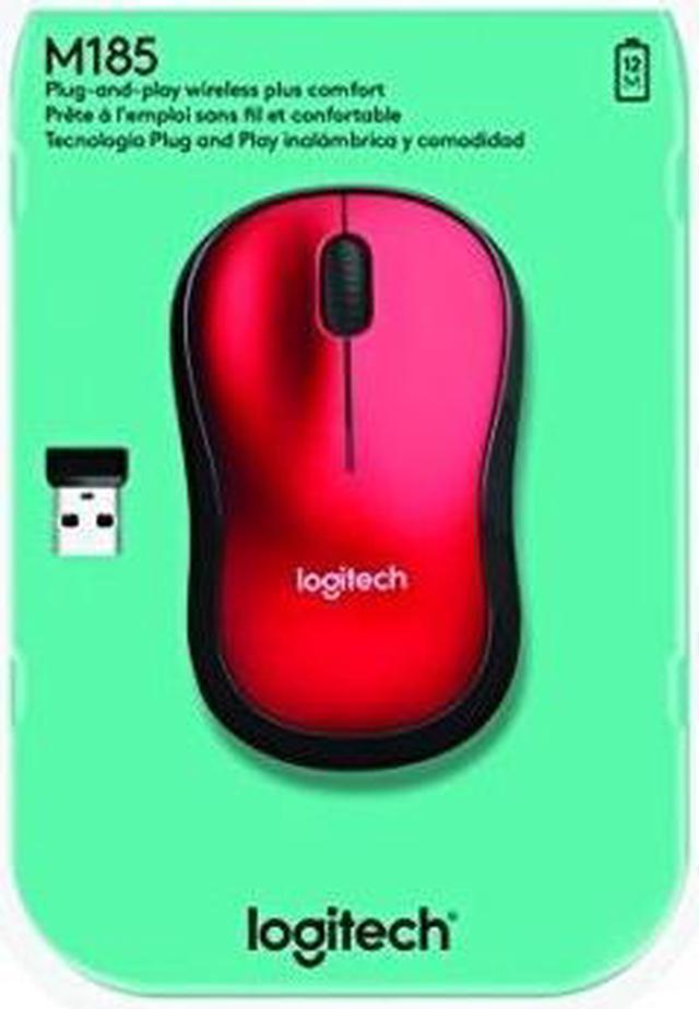 Alt view image 2 of 15 - LOGITECH - COMPUTER ACCESSORIES 910-003635 M185 COMFORT WRLS MOUSE RED