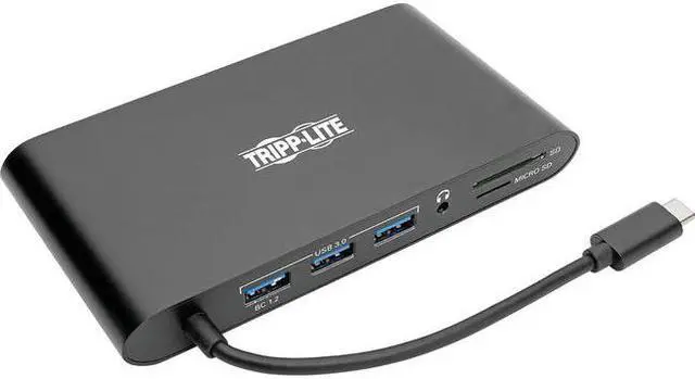 Alt view image 2 of 9 - Tripp-Lite U442-DOCK1B USB-C Laptop Docking Station with Mini-Displayport HDMI - Black