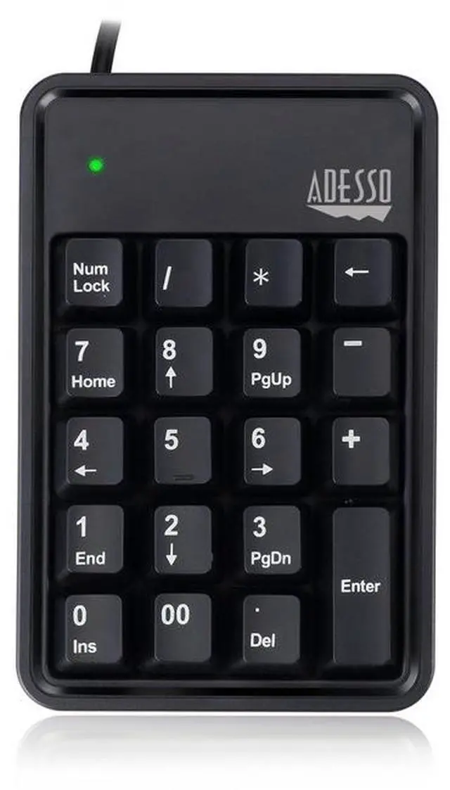 Alt view image 10 of 19 - Adesso 19-Key Usb Numeric Keypad ,Built-In 3-Port  Usb Hubs , Durable  Mechnical