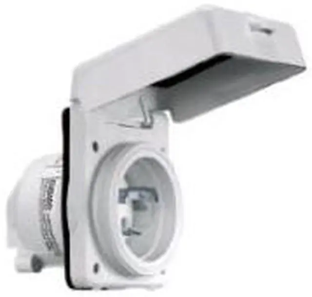 Main image of HUBBELL WIRING DEVICE-KELLEMS HBL303NM 30A Marine Flanged Locking Inlet 2P 3W