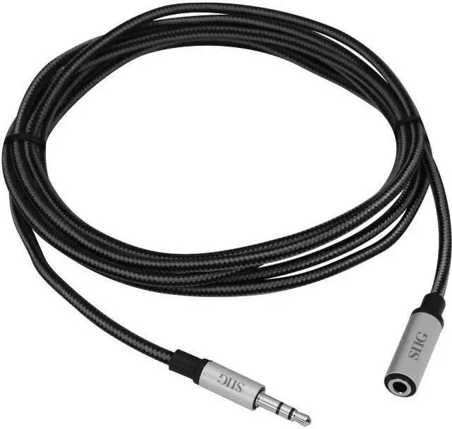 Main image of SIIG CB-AU0C12-S1 6.56 ft. Woven Fab Stereo Aux Cable Male to Female