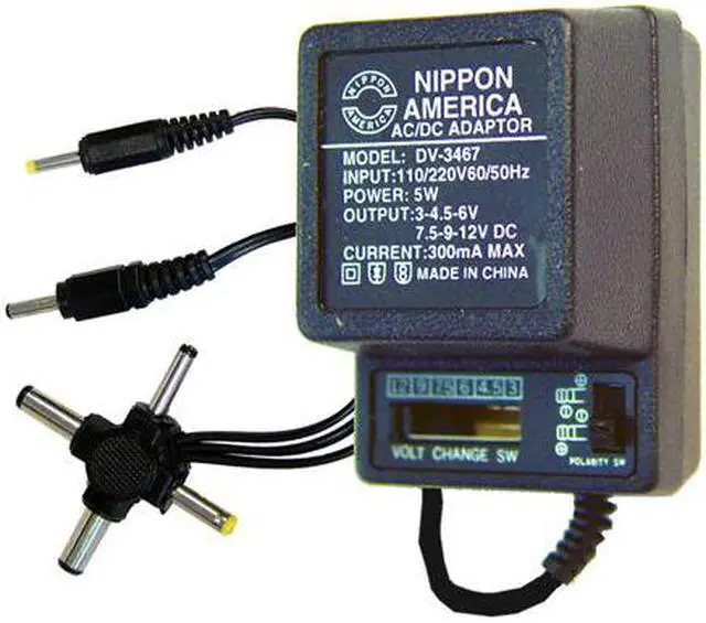 Alt view image 4 of 5 - NEW NIPPON DV3467 AC/DC 300mA POWER ADAPTER 6 WAY UNIVERSAL PLUG