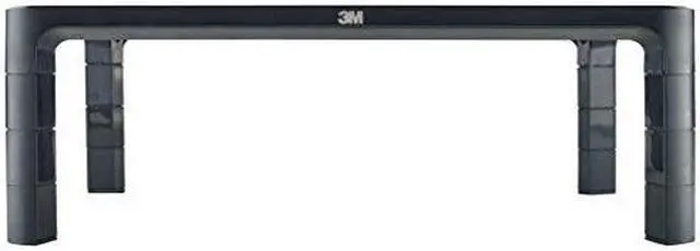 Alt view image 2 of 20 - 3M MS85B Adjustable Monitor Stand for Monitors and Laptops, Height Adjusts from 1.7 in to 5.5 in, Black