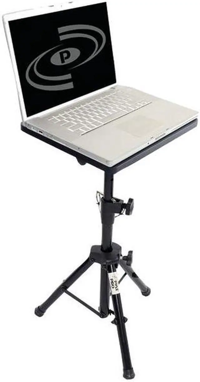 Alt view image 5 of 19 - Pyle PLPTS2 Universal Device Stand - Height Adjustable Tripod Mount (For Laptop, Notebook, Mixer, DJ Equipment)