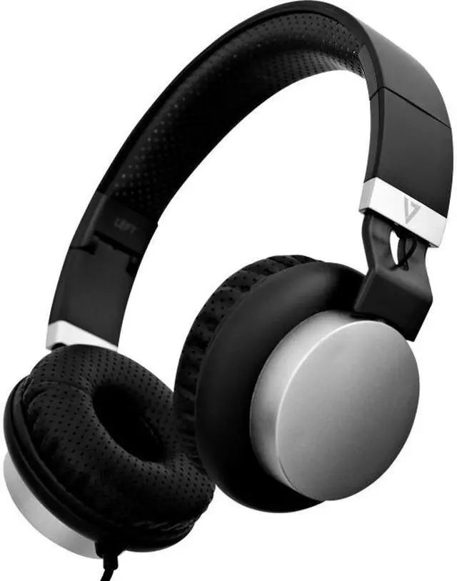 Alt view image 7 of 20 - V7 Lightweight On-Ear Headphones - Black/Silver - Stereo - Black, Silver - Mini-phone - Wired - On-ear, Over-the-head - Binaural - Supra-aural - Noise Canceling