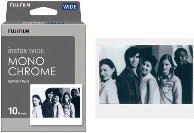 Alt view image 2 of 17 - Fujifilm Instax Wide Monochrome Film, White (16564101)